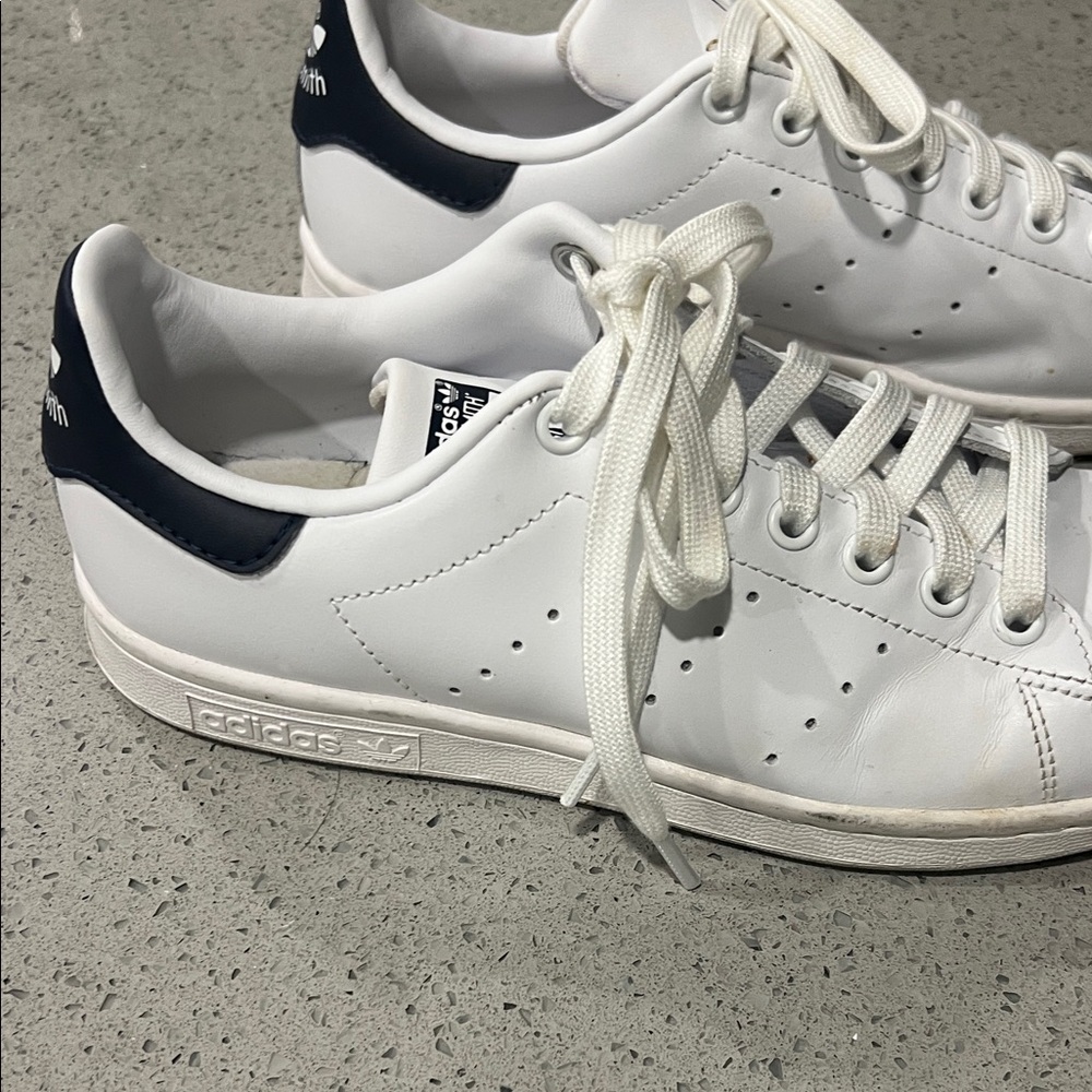 Adidas Stan Smith White and Black Women's Sneakers - Picture 7 of 7